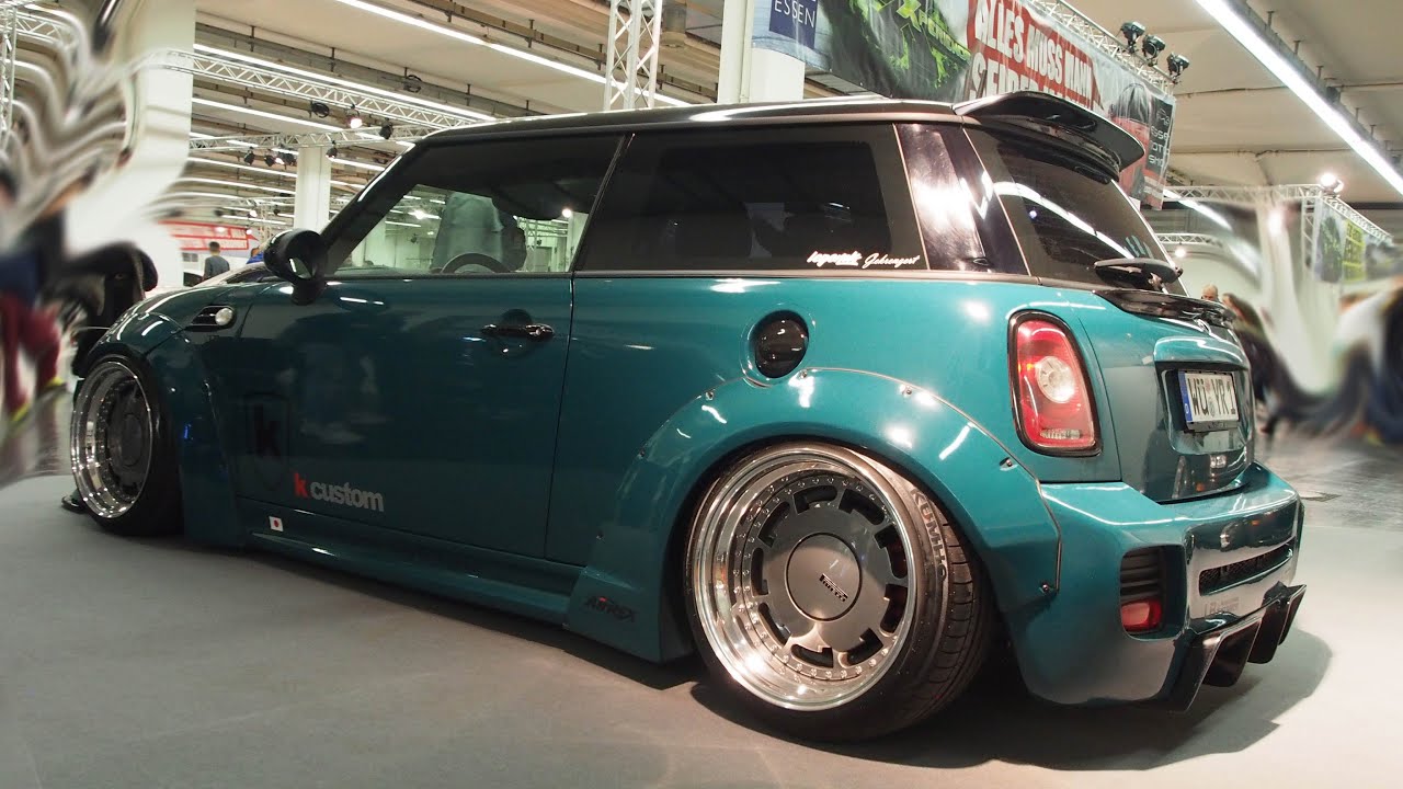 Mini Cooper S R45 2007 Tuning, Airrex, Custom Alufelgen R17, Liberty-Walk Widebody-Kit, Racing-Green
