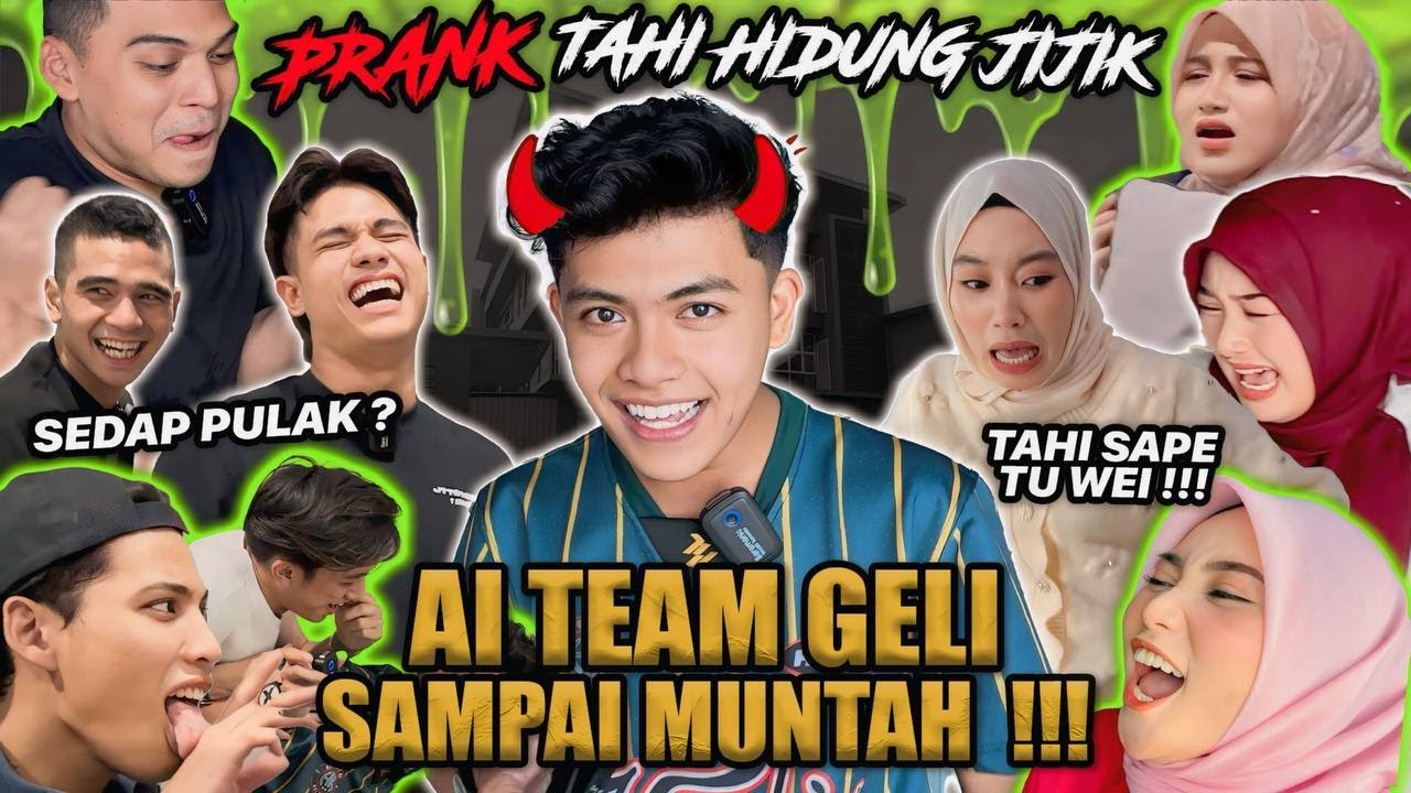 PRANK TAHI HIDUNG FAKE DEKAT AITEAM!!! SEMUA MENGAM0K GELI SAMPAI MUNTAH SATU OFIS?!