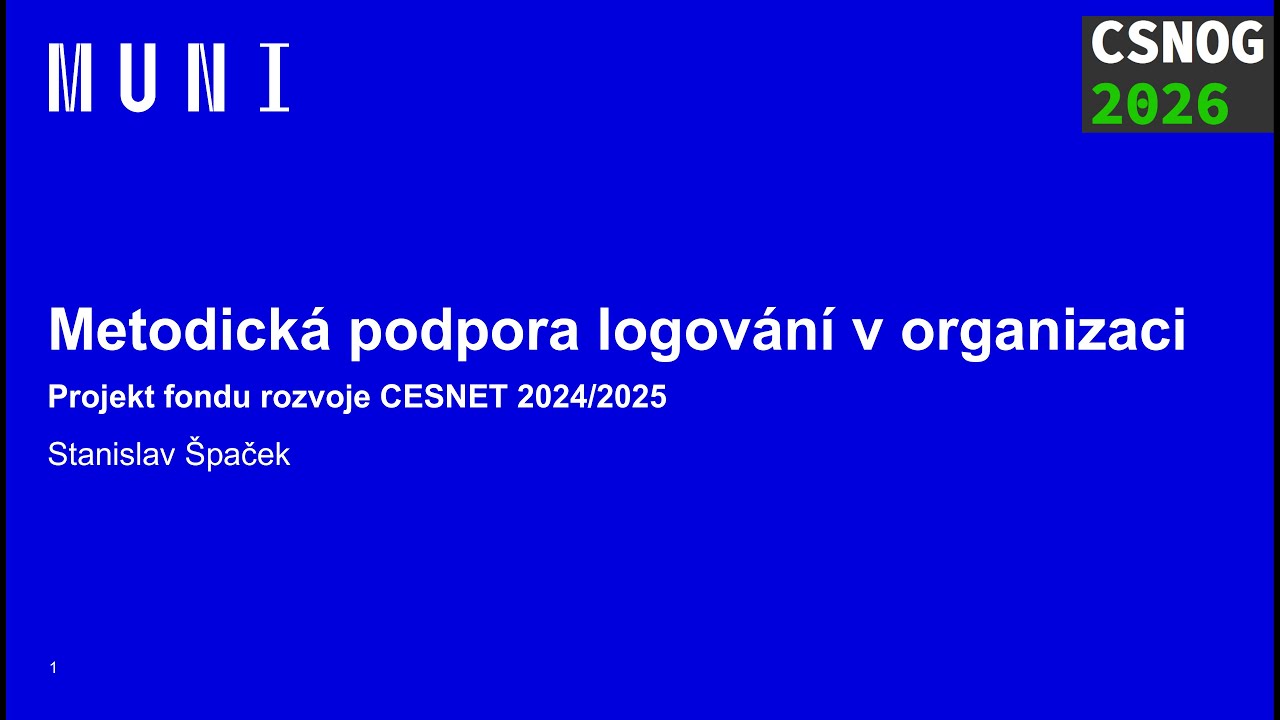 Metodická podpora pro log management v organizaci