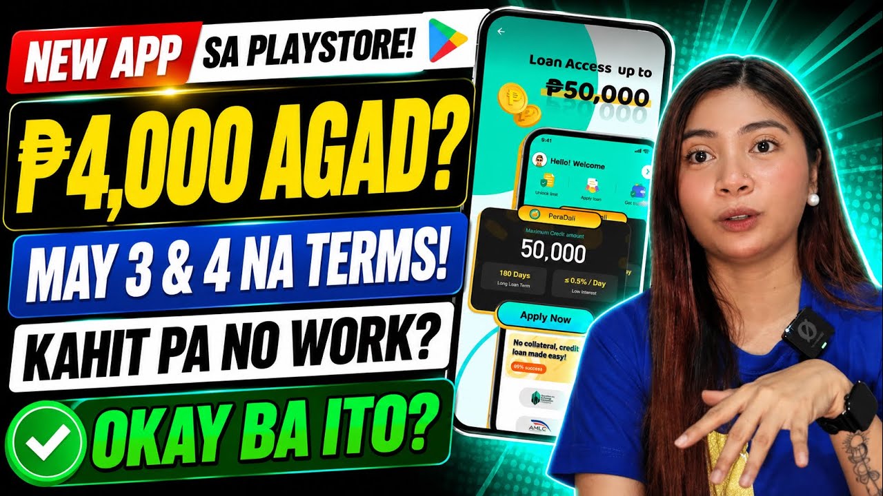 🔥PERA DALI BAGONG UTANGAN P4,000 AGAD ANG LOAN KO, MAY 3 & 4 TERMS KAHIT NO WORK PA?