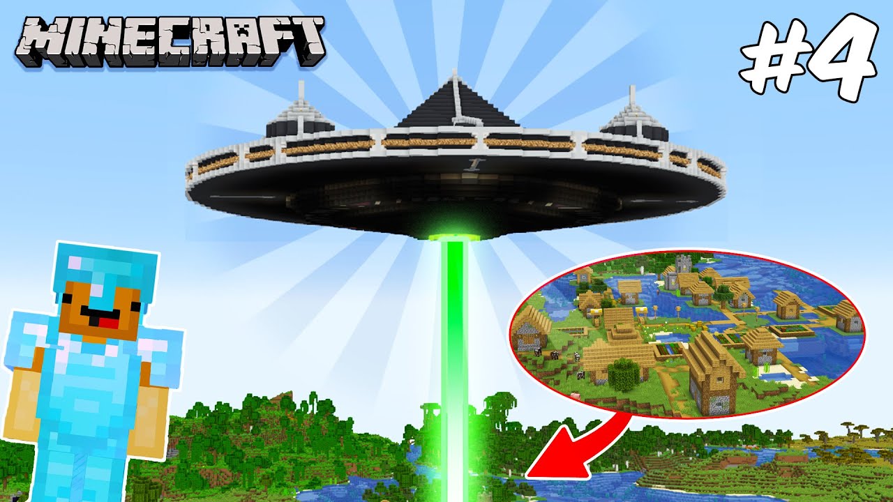 I Built a MEGA ALIEN Ship in Minecraft! Minecraft Let's Play Episode 4…