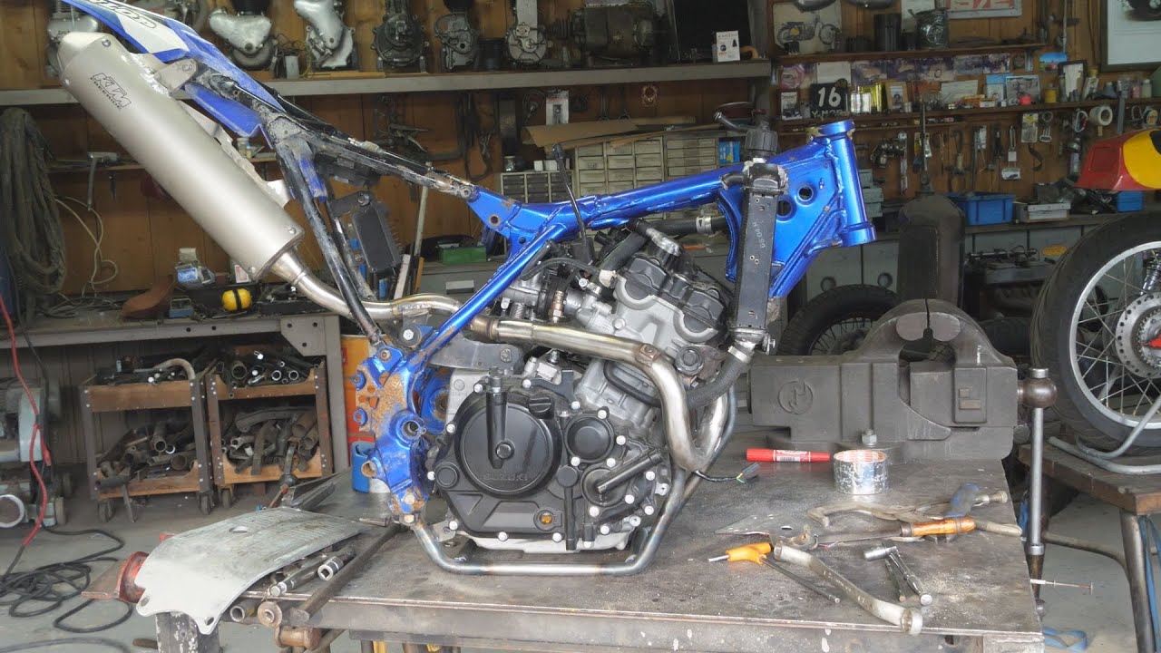 魔改造YZ125FXを作る！YAMAHA　YZ85にGSX125のエンジン積む！