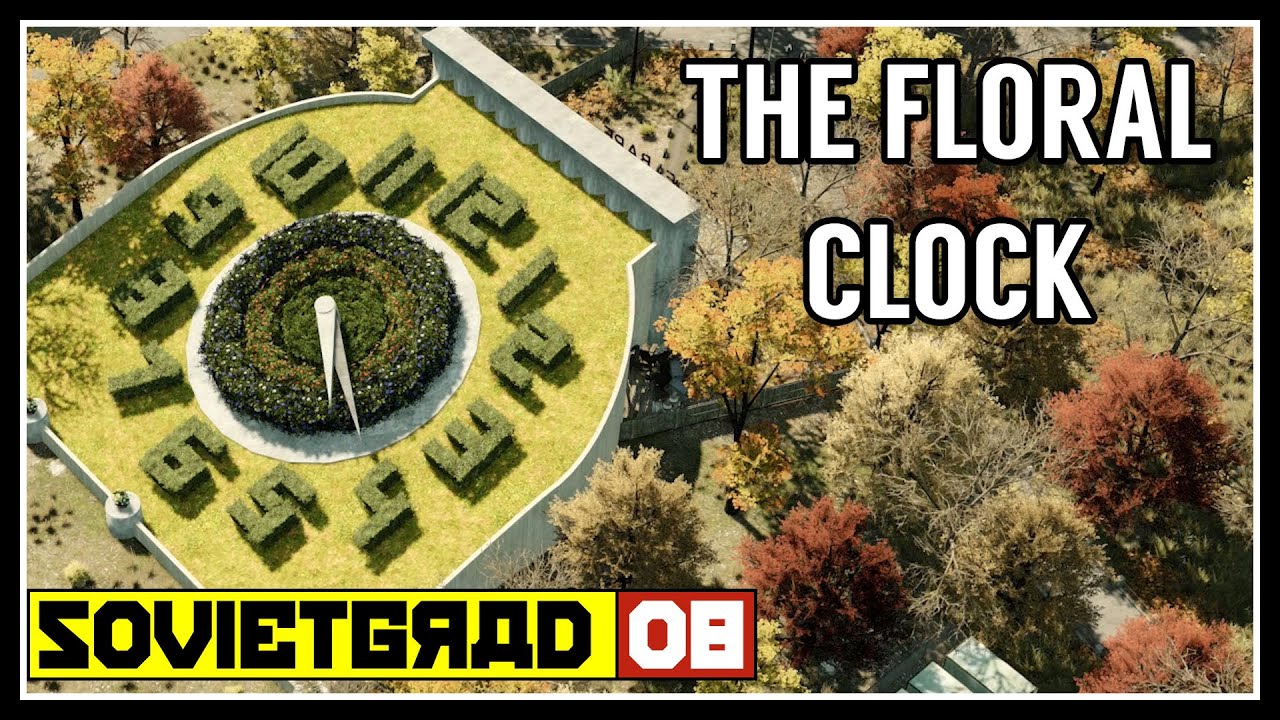 Floral Clock With a Backside Bar/Restaurant - #08 Soviet Cities Skylines