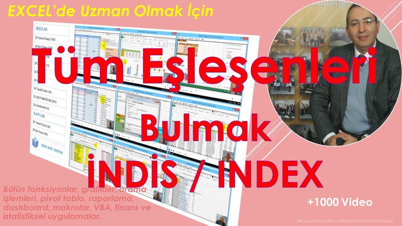 Excel Dizi Fonksiyonları - Çok Sayıda Eşleşeni Bulmak İNDİS / INDEX