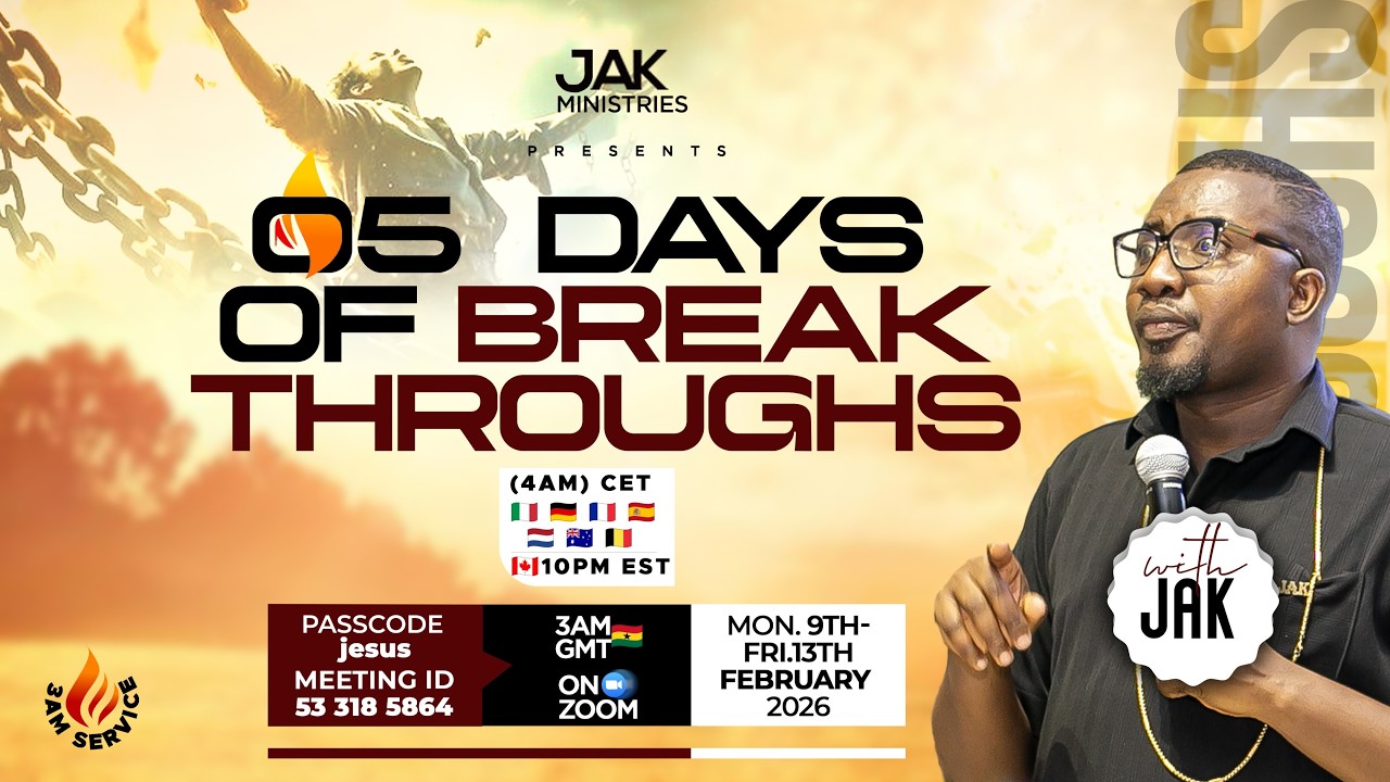 3AM PRAYER SERVICE || FIVE DAYS OF BREAKTHROUGHS || WITH JAK || 11. 02. 2026