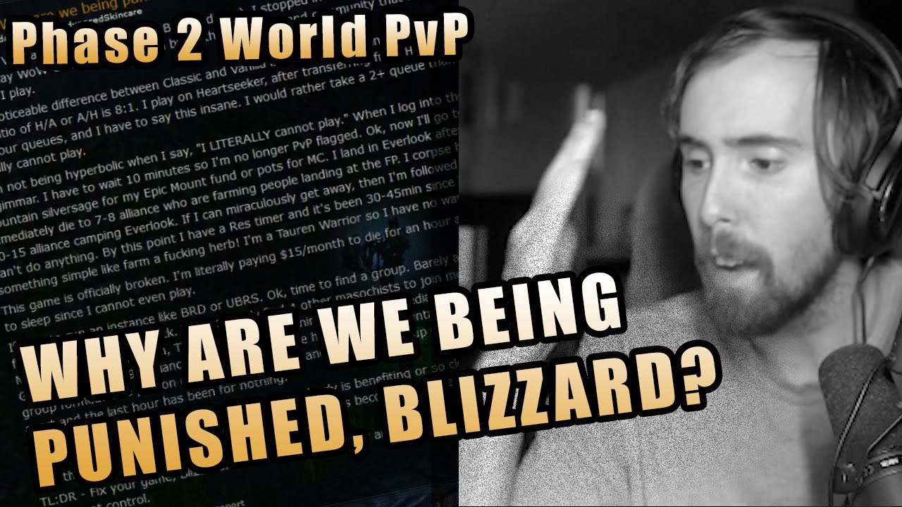 Asmongold reads REDDIT article about PHASE 2 HORDE / ALLIANCE IMBALANCE! - WoW Classic