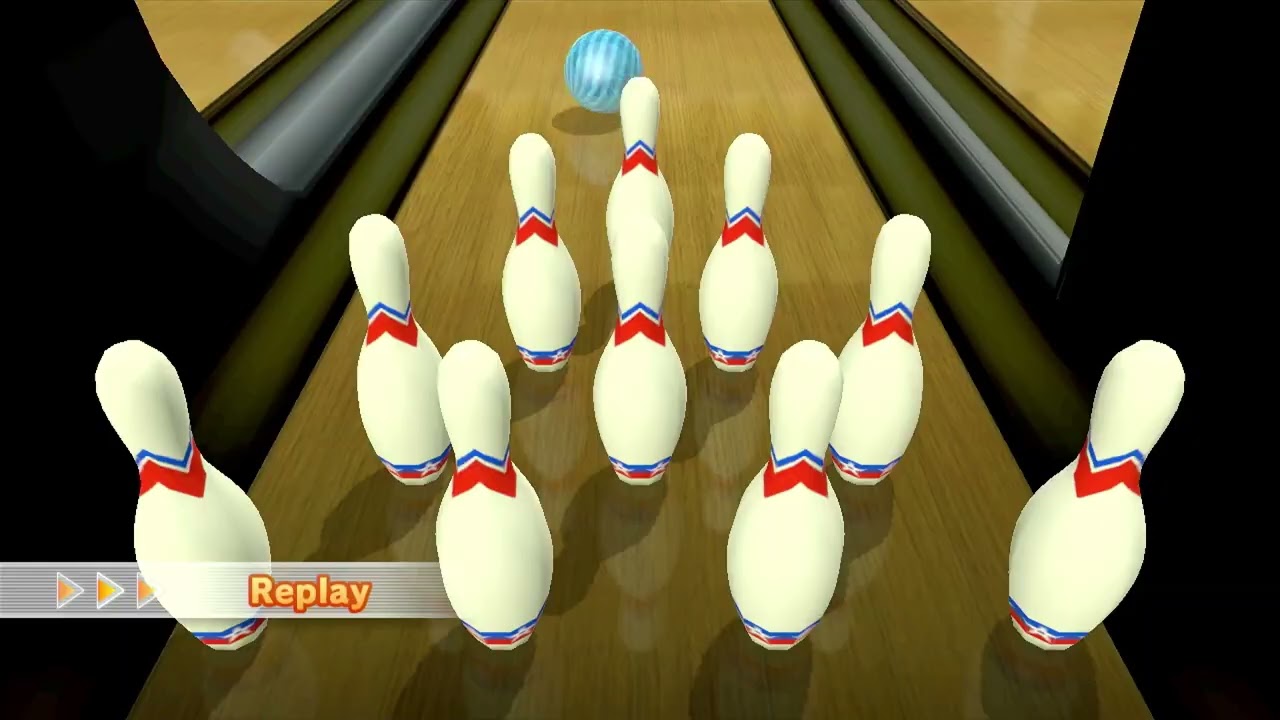 Wii Sports Club: Earning a No Pin Standing stamp in 10-Pin Bowling!!!