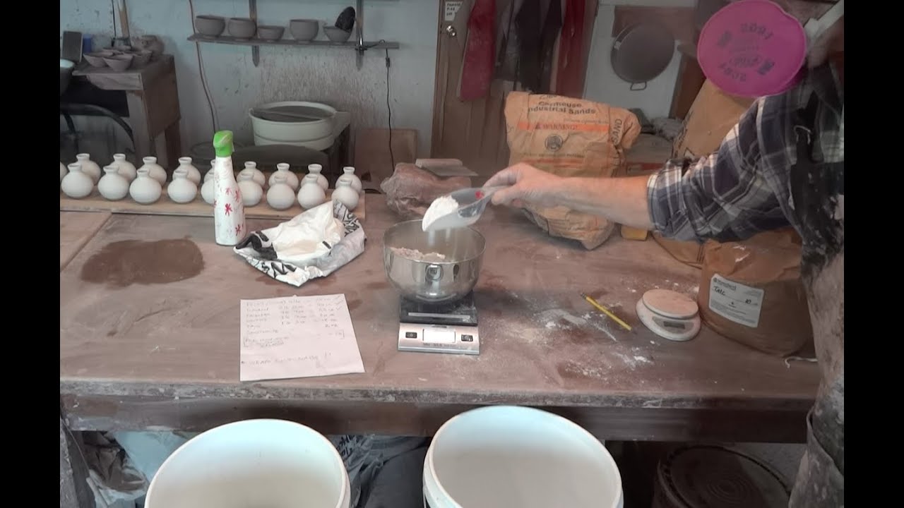 How I go about making up a glaze from a recipe - March 12th 2020 with simon Leach