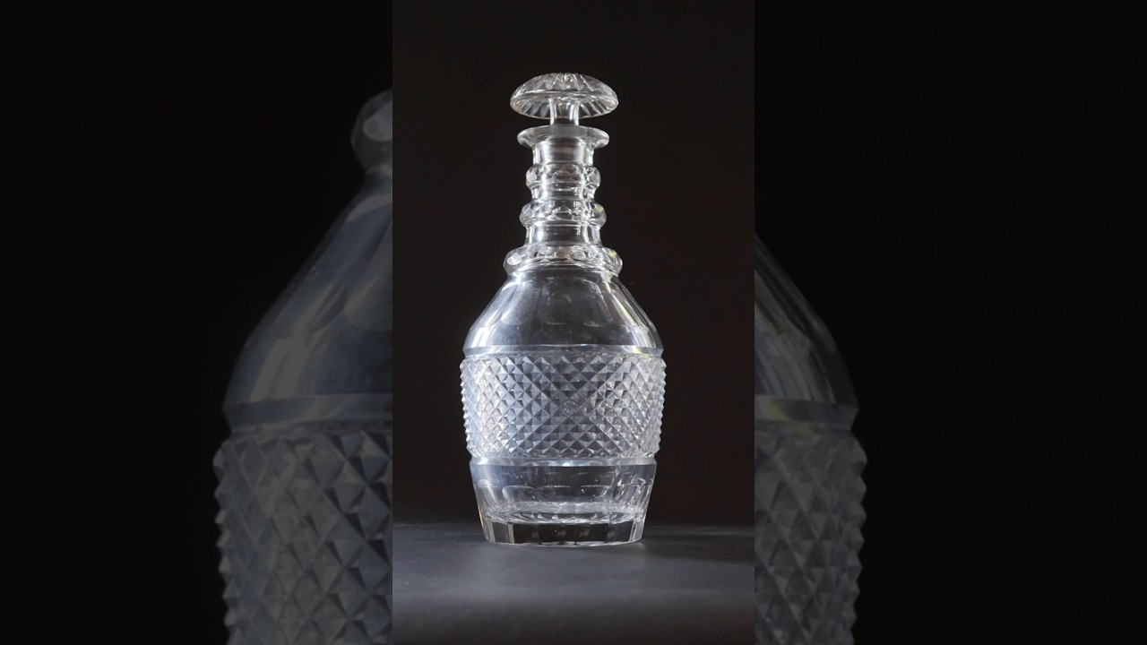 Vintage Glass Decanter - Reproduction Late Georgian Decanter Retailed by Hill Ouston 1930s.