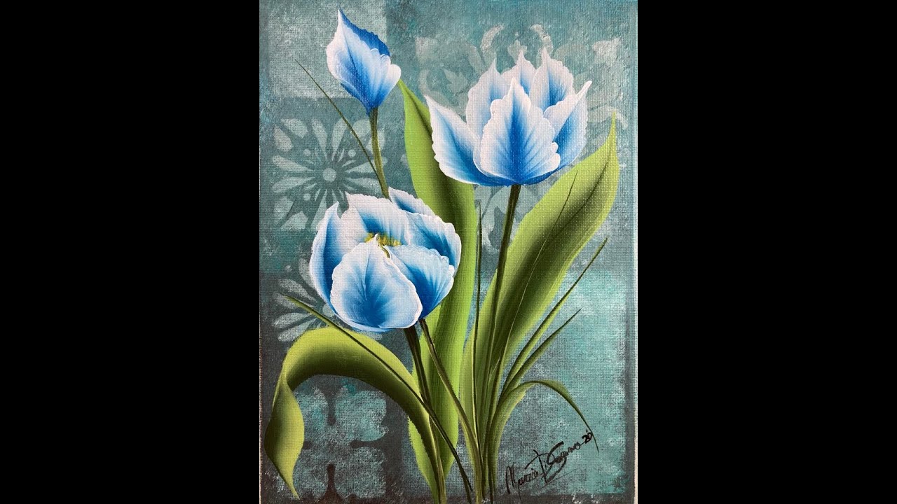 Tulipani One Stroke Painting