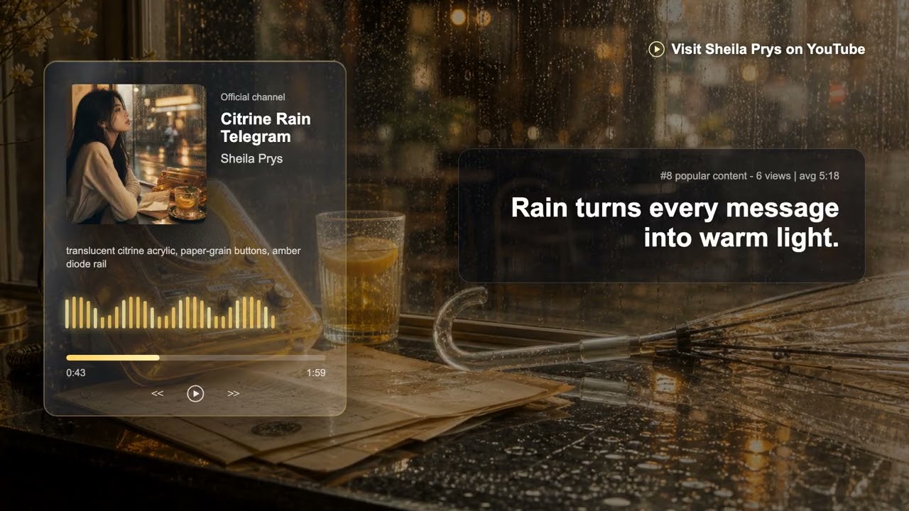 Citrine Rain Telegram - relaxing jazz pop for rainy nights | Sheila Prys
