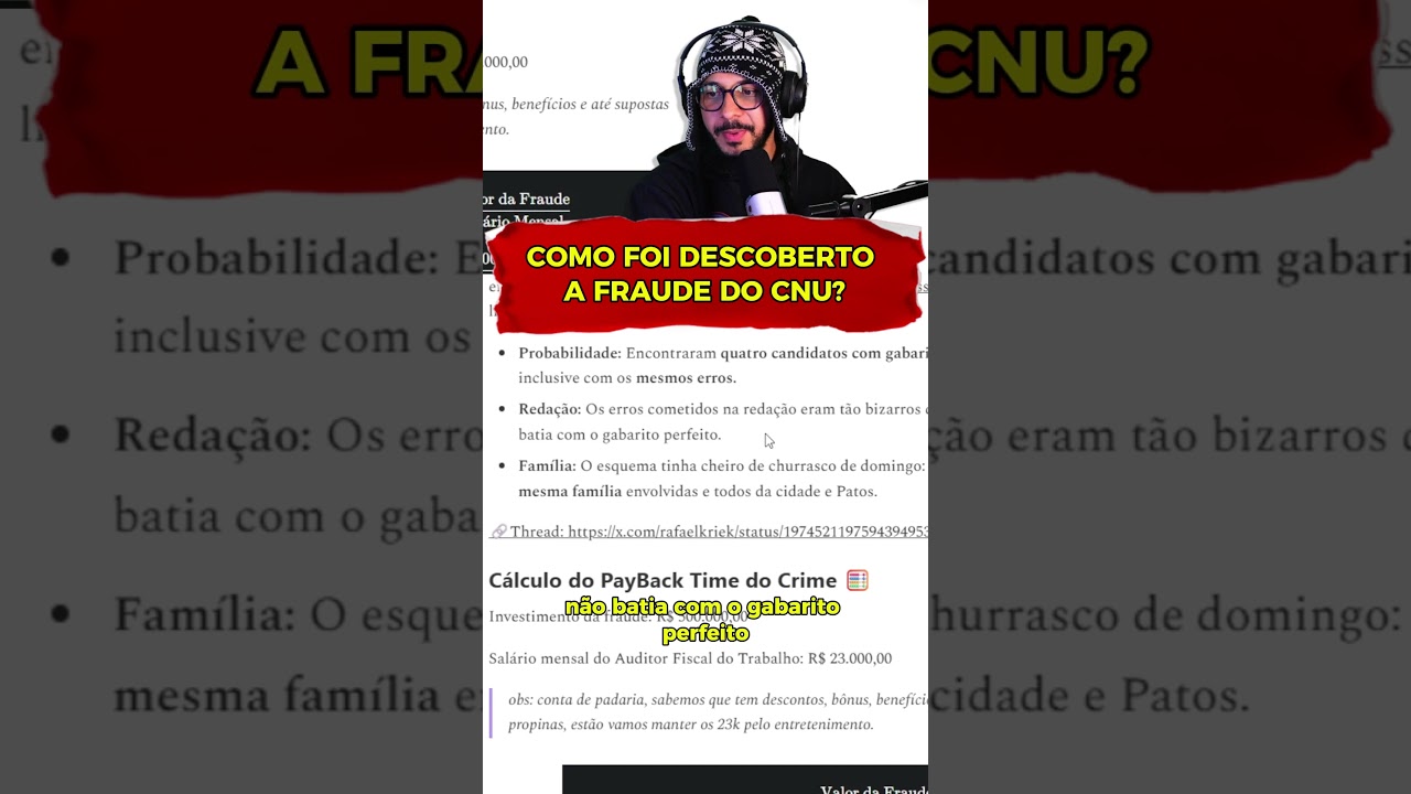 FRAUDE DO CNU 2024 - COMO DESCOBRIRAM?
