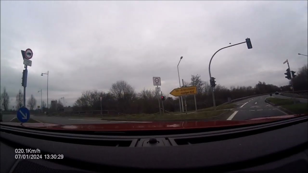 Autofahrt durch Darmstadt:  Arheilgen ---:--- Eberstadt