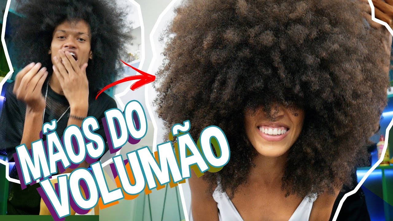 Dando VOLUME no CABELO CRESPO, ficou enorme!?