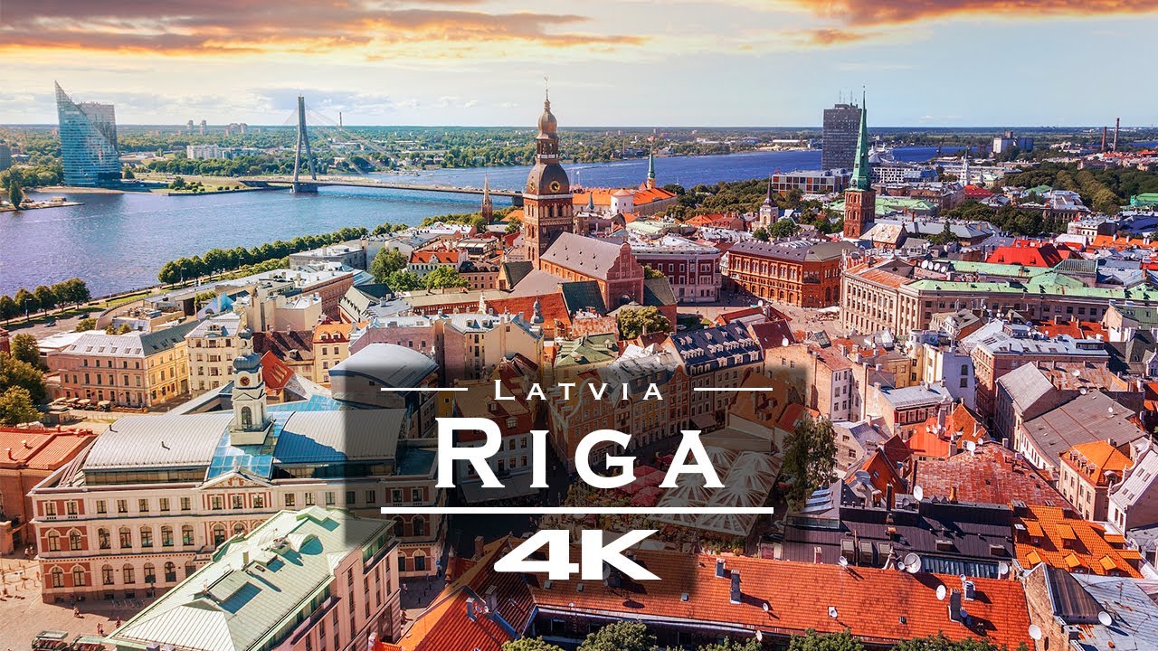 Riga , Latvia 🇱🇻 - by drone [4K]