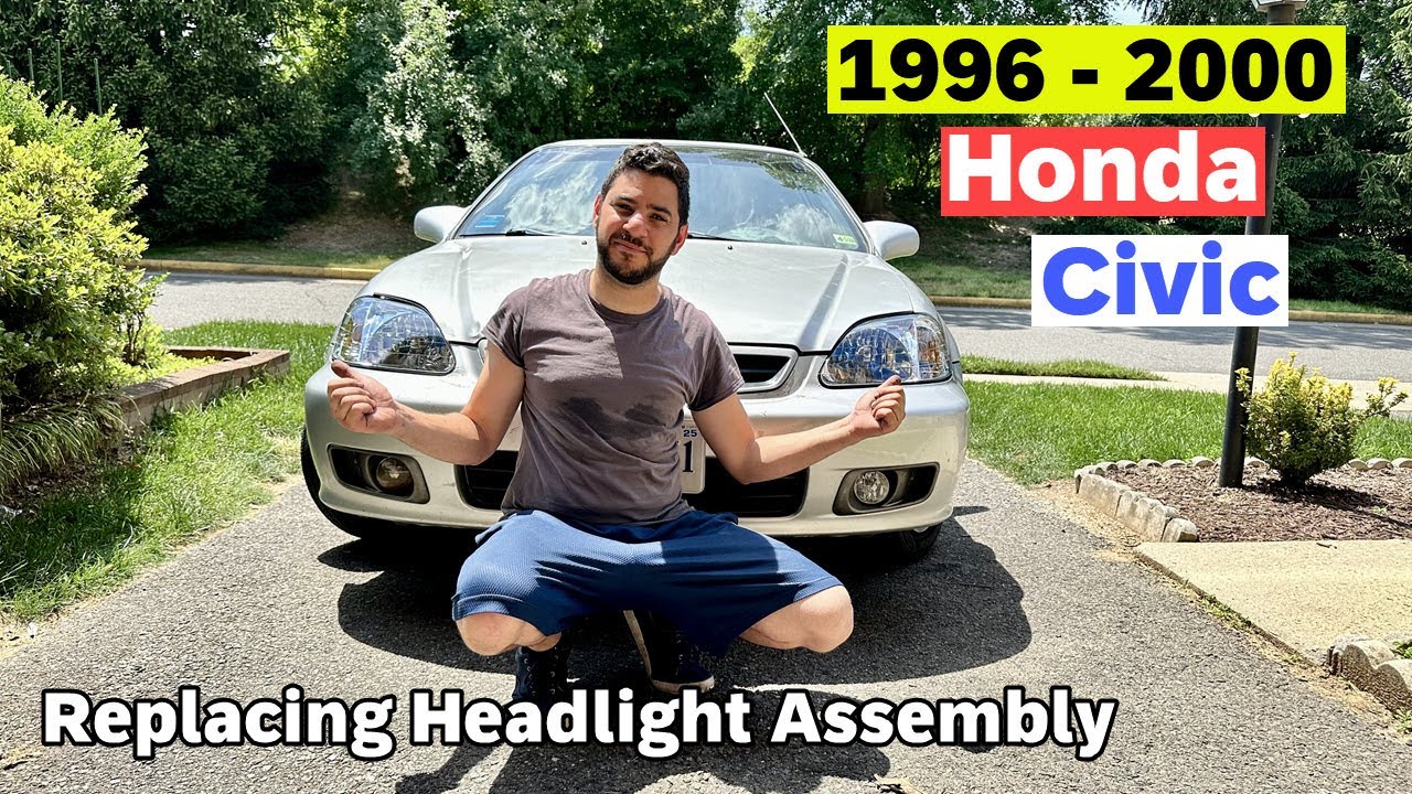 DIY 1996 1997 1998 1999 2000 Honda Civic - Replacing Headlight Assembly with Nilight 99-00 Headlight