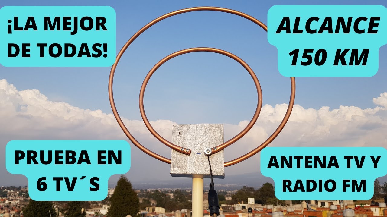 ✔✔✔Antena Casera TOP👍 ALCANCE 150 KM, DUAL BANDA TV y  RADIO FM, Ya No Pagues Cable mejor TV Gratis