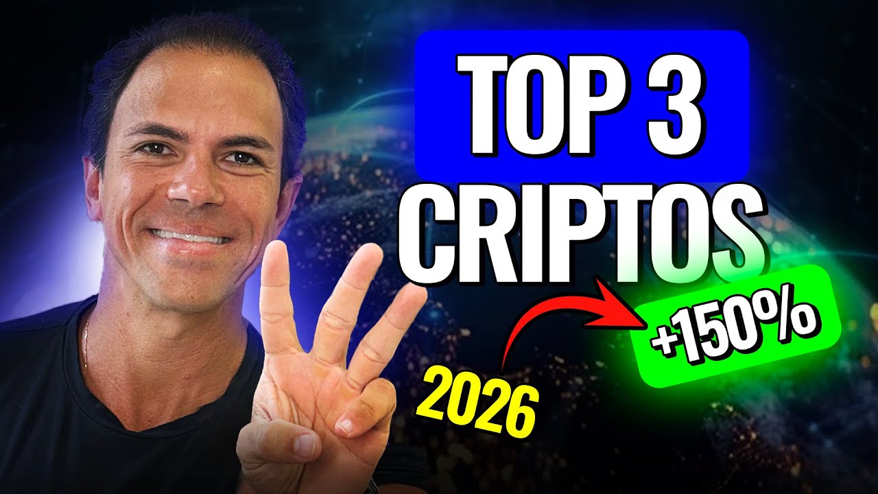 TOP 3 CRIPTOS para INVESTIR EM 2026!