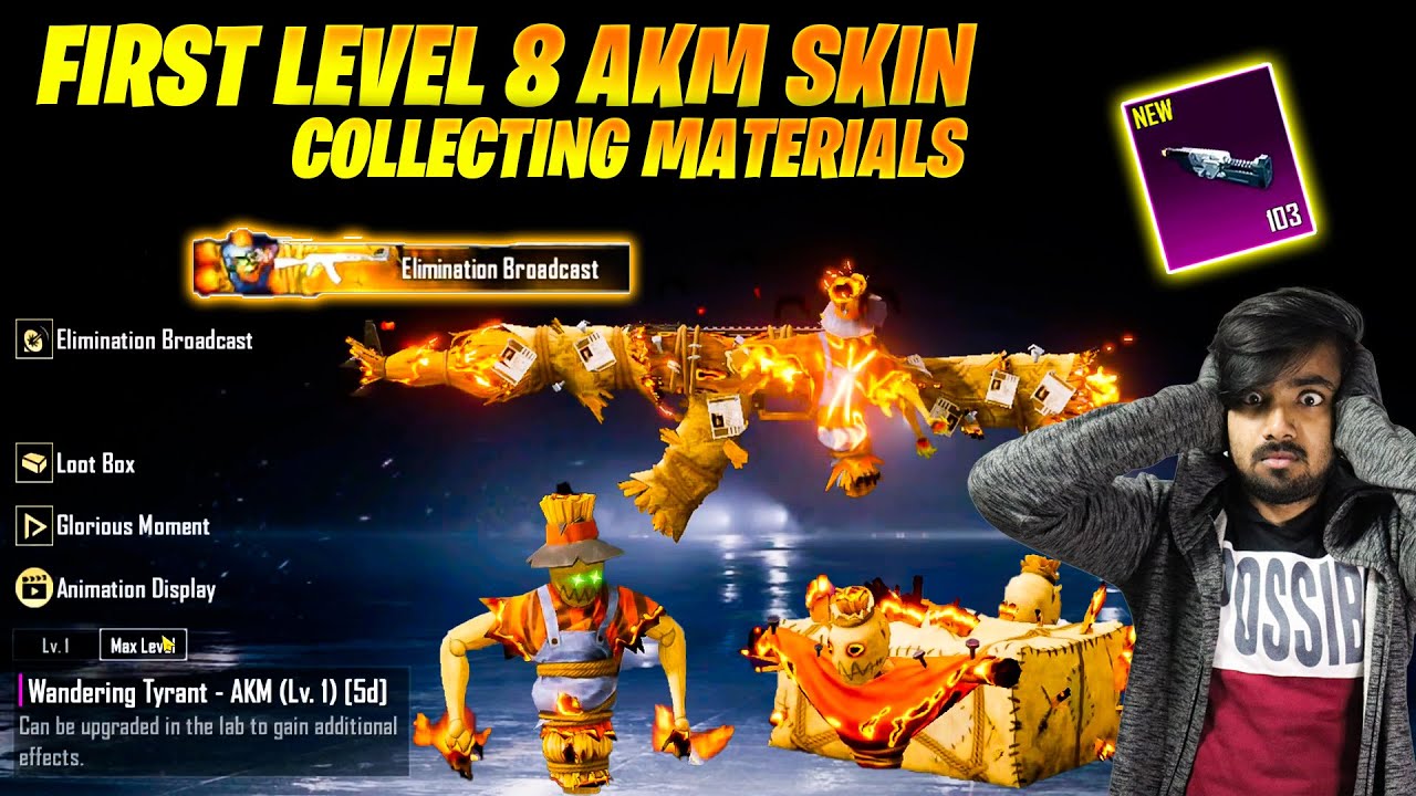 😍 OMG !! NEW LEVEL 8 AKM WANDERING TYRANT IS HERE - CRATE OPENING TO COLLECT MATERIALS IN BGMI