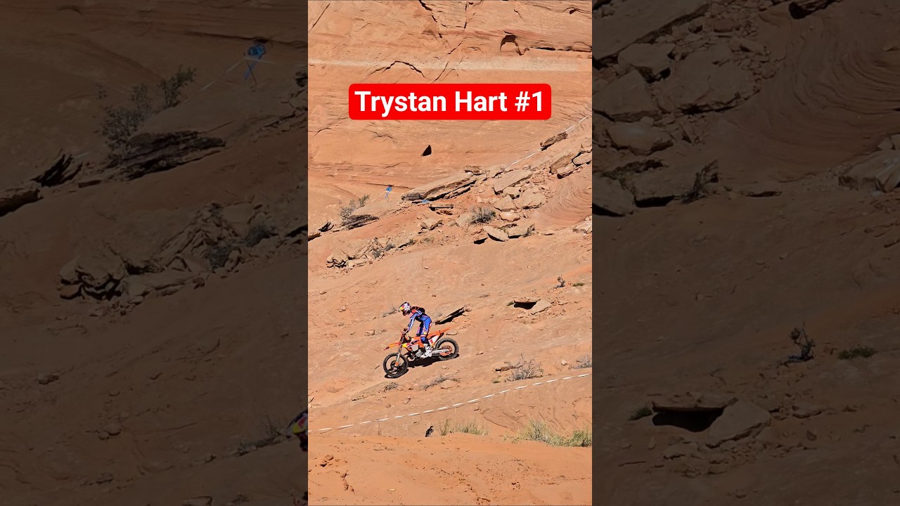 Trystan Hart up, over, and through Eggs Over Easy #grindingstone #hardenduro