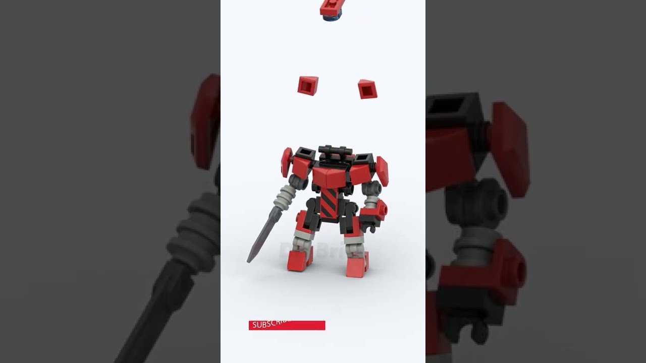 LEGO Red Knight Mech Building Animation #shorts
