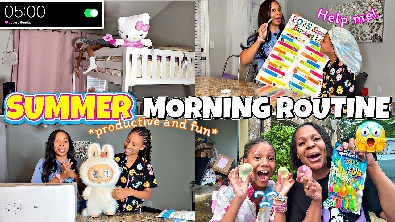 Summer Morning Routine Chaos: ☀️🤪 - FUN and PRODUCTIVE 🌧️🥰