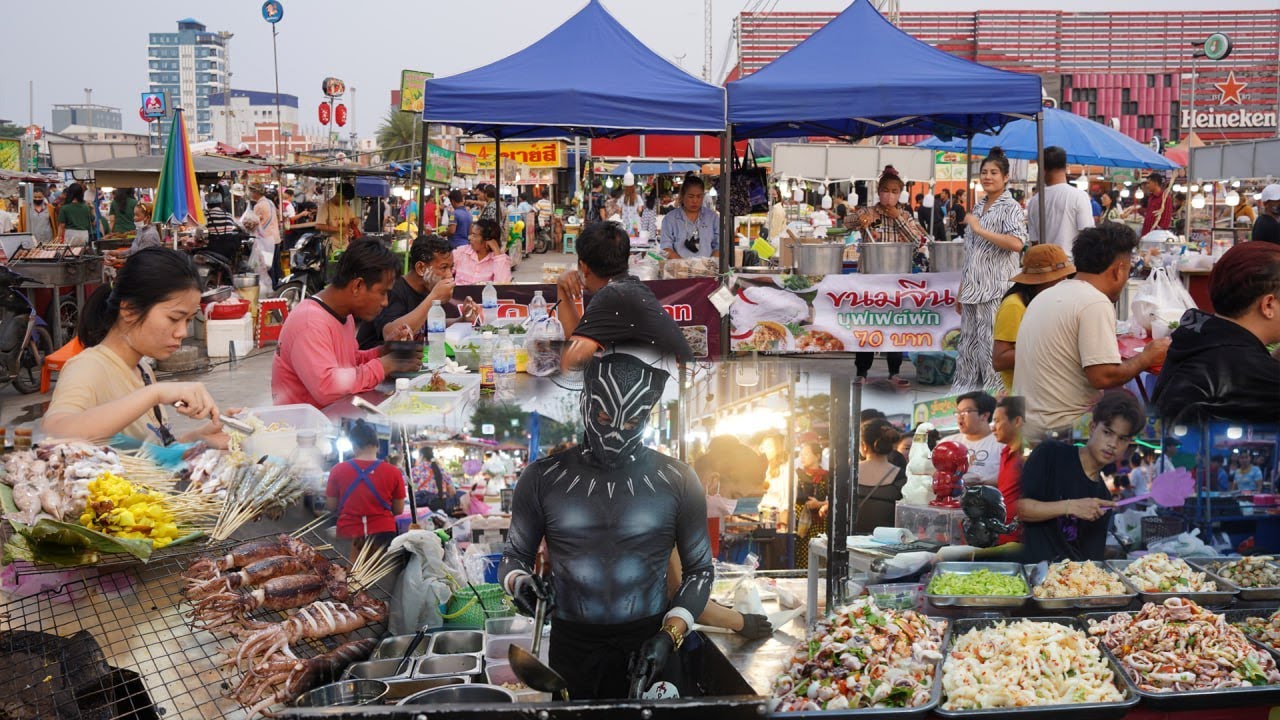 Amazing Thai Food @Poipet Cambodia - Happy Khmer New Year 2023 With Yummy Food Near Border KhmerThai