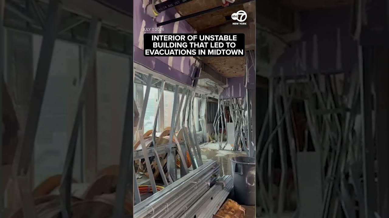 Video shows inside of unstable Midtown building that led to evacuations