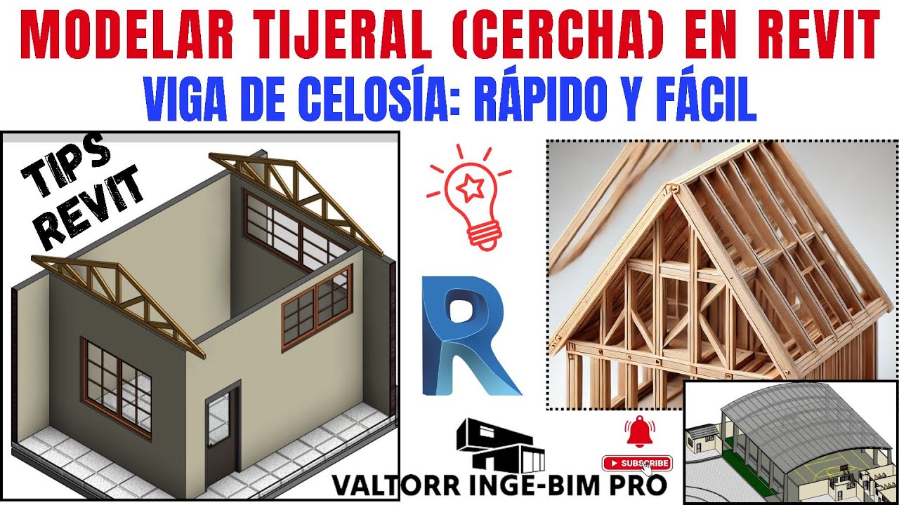 CÓMO MODELAR TIJERAL, CERCHA O VIGA CELOSIA EN REVIT: RÁPIDO Y FÁCIL