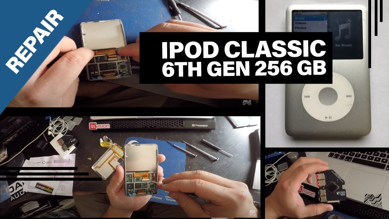 iPod Classic 6th gen 256 GB microSD iFlash mod.