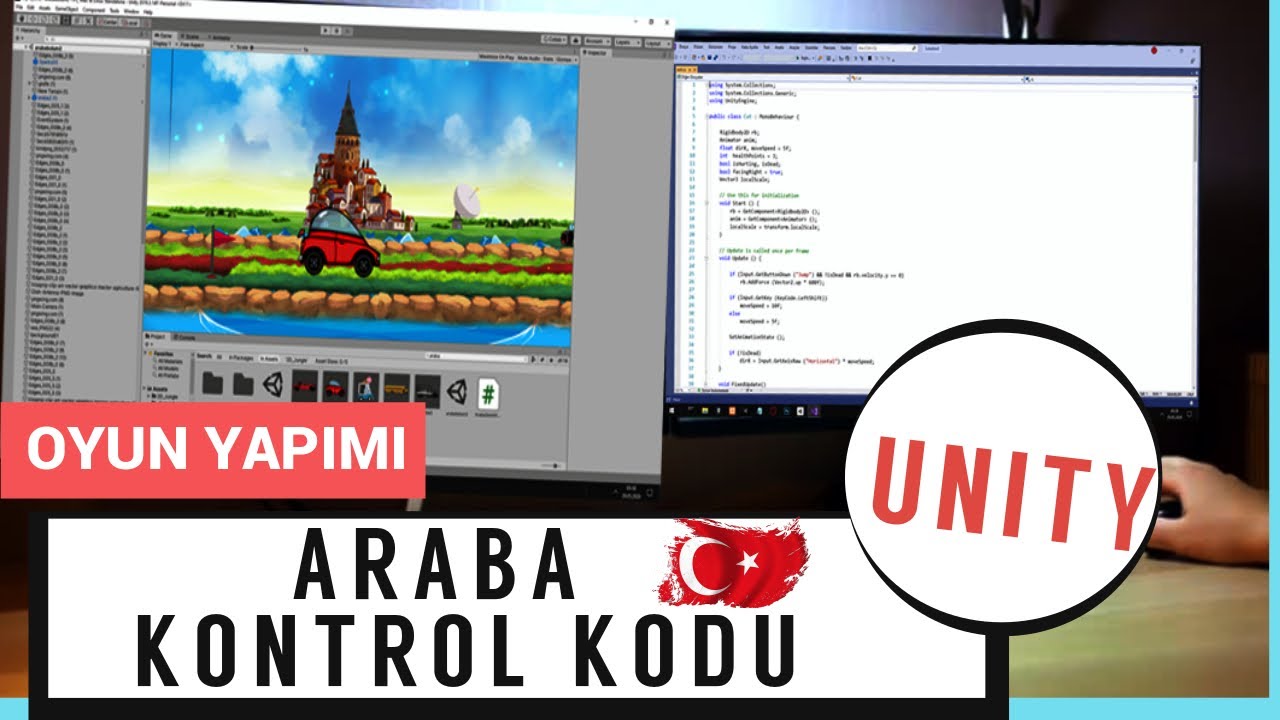 Unity 5 DAKİKADA ARABA HAREKET KONTROLLERİ KODLAR A&Ccedil;IKLAMADA