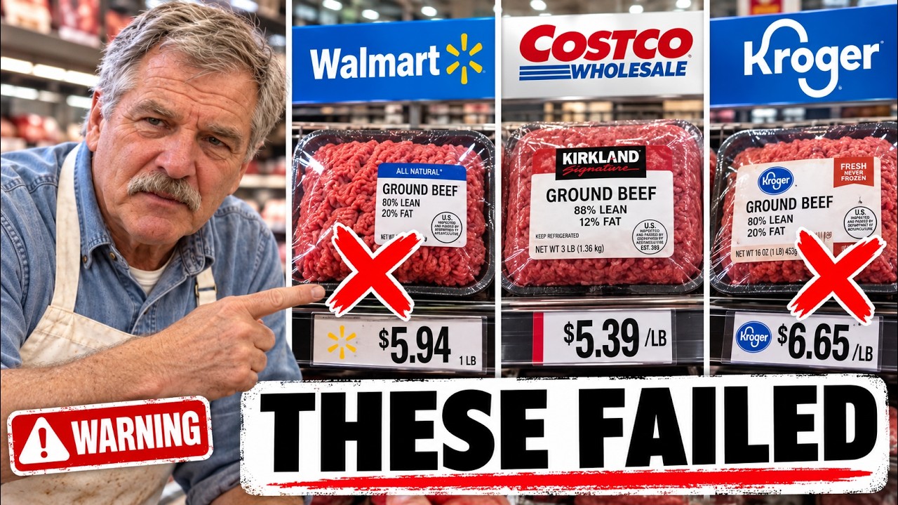 A 30 Year Butcher Tested Ground Beef From Walmart Costco and Kroger   These Failed