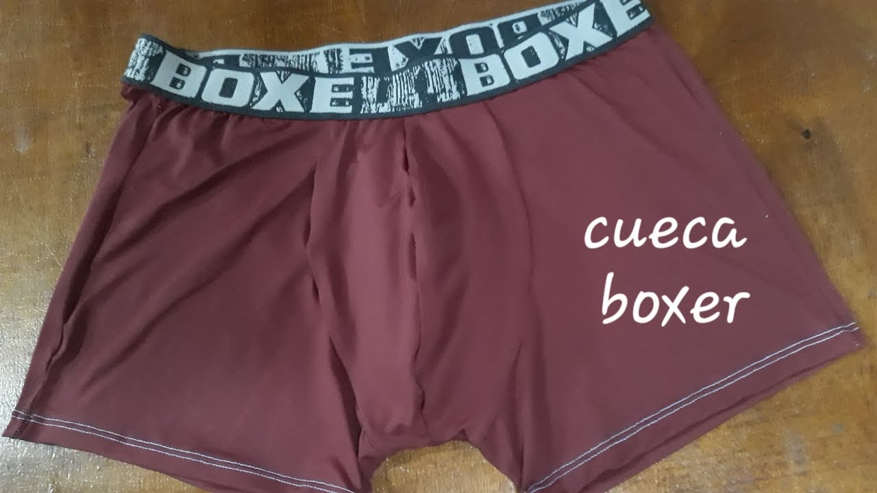 Cueca Boxer na máquina doméstica  elástico