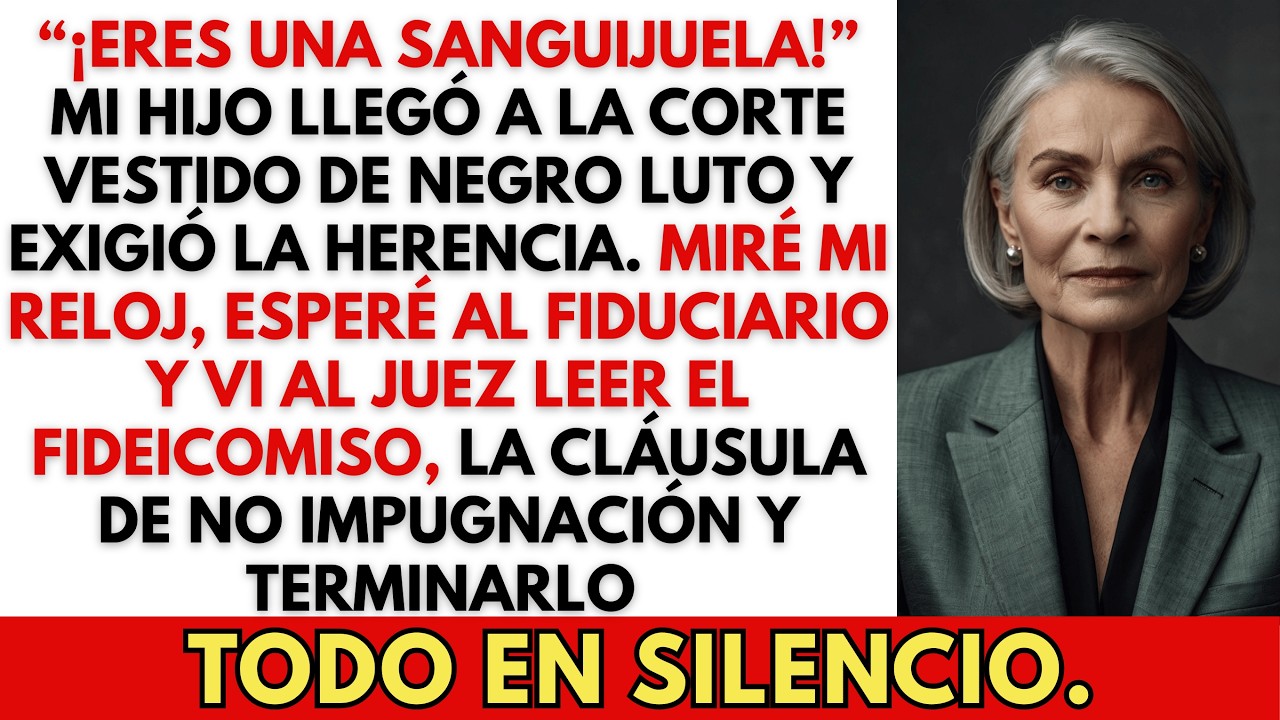 “¡Eres una Sanguijuela!” — Mi Hijo Exigió la Herencia — Miré Mi Reloj y el Fiduciario…