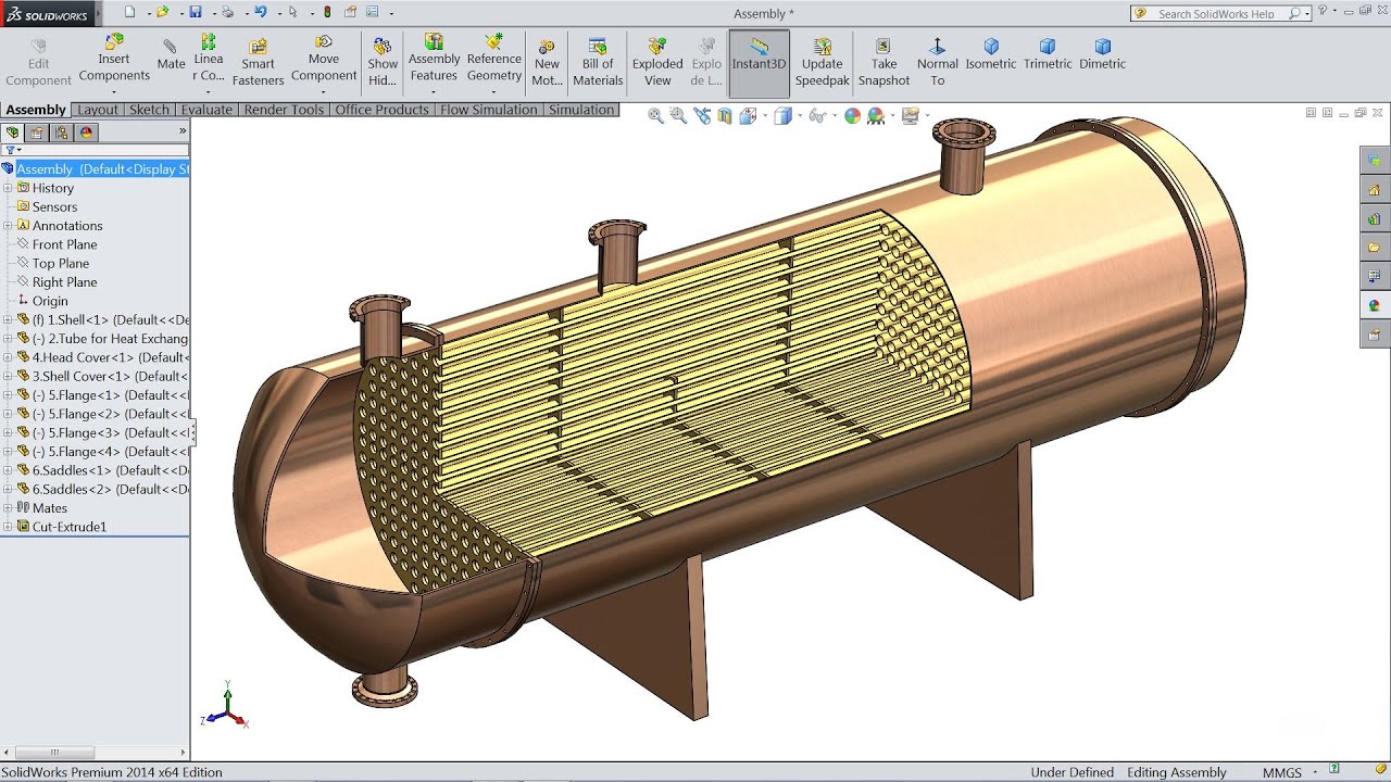 Solidworks tutorial | Sketch Heat Exchanger in Solidworks