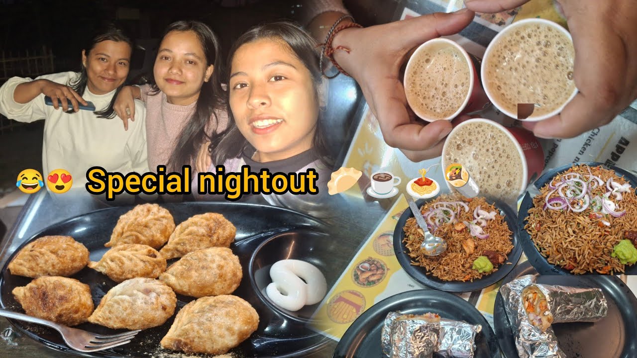 Vlog-171 Late night cravings with my roommate😋😍🥟🌯🍝☕️