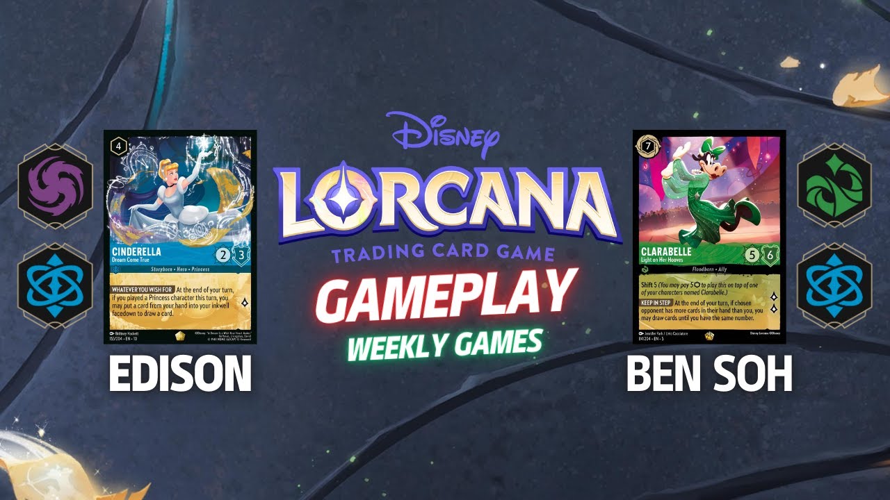Disney Lorcana - Gameplay - Edison (Amethyst Sapphire) vs Ben Soh (Emerald Sapphire)