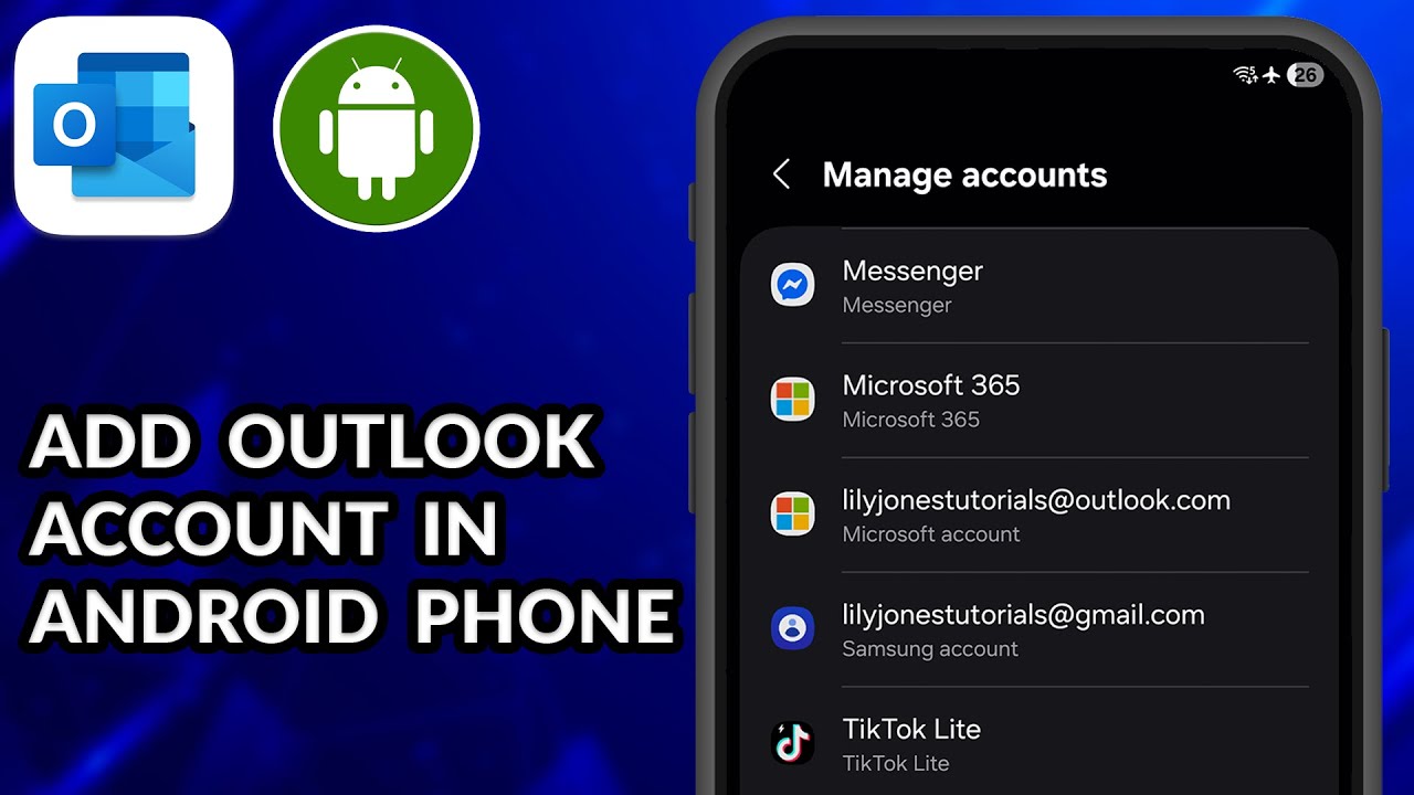 How To Add Outlook Account In Android Phone