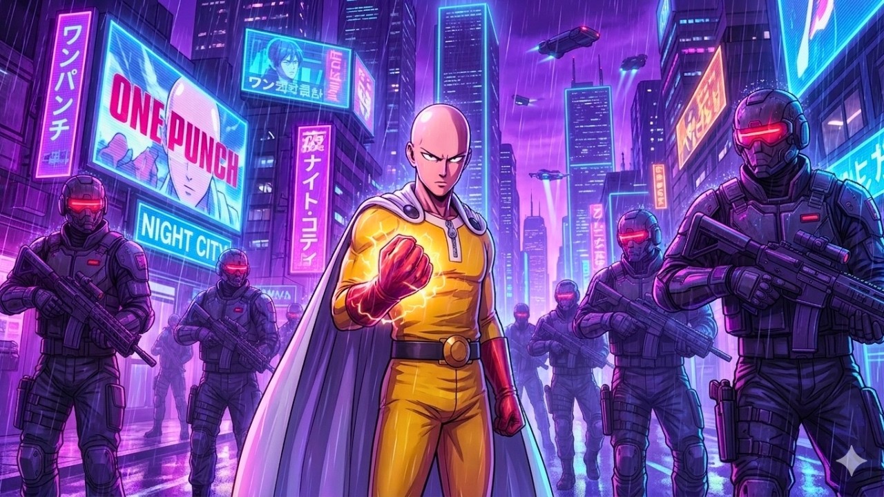 What If Saitama Entered The Cyberpunk Universe?