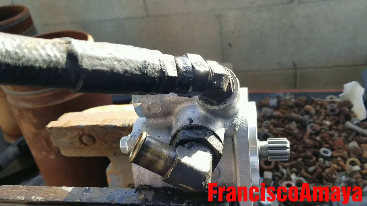 freightliner cascadia cambio de bomba de power steering direccion hidraulica asistida