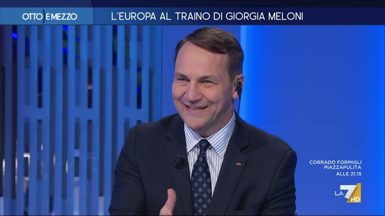 Albania, il ministro degli esteri polacco Radosław Sikorski sull'iniziativa di Meloni per ...