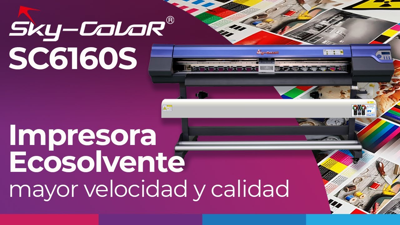 Impresora Ecosolvente SkyColor SC 6160S con cabezal EPSON i3200