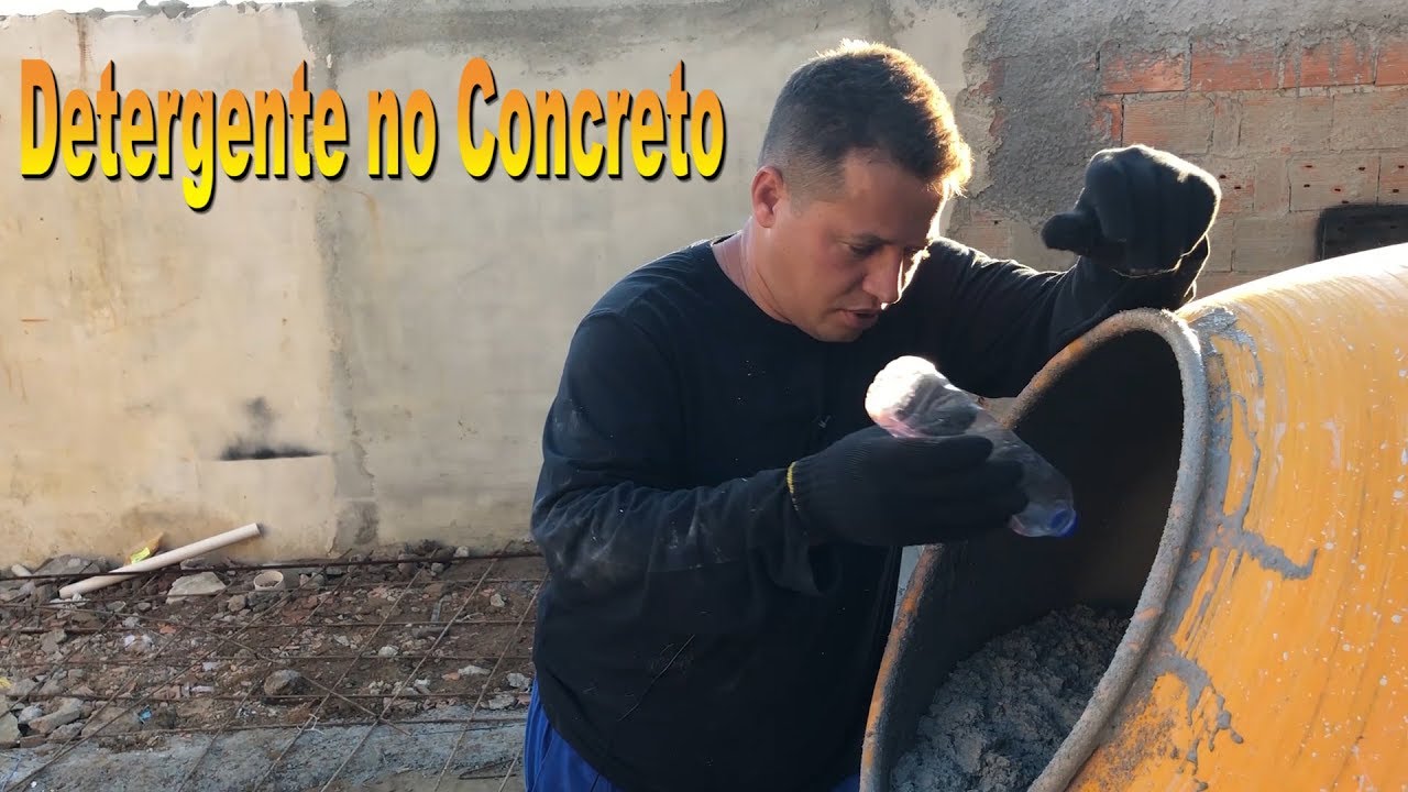 Concreto com detergente - Concrete with detergent