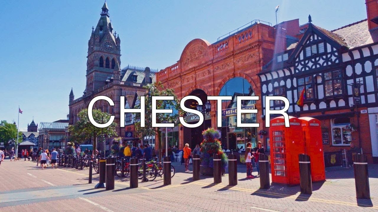 🇬🇧 Chester, UK. 4K Video English City Walking Tour. Most Beautiful Cities in the UK.