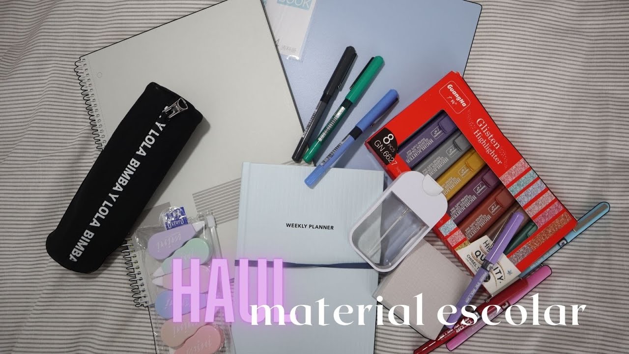 HAUL MATERIAL ESCOLAR || tiger, carrefour, apple, shein ...