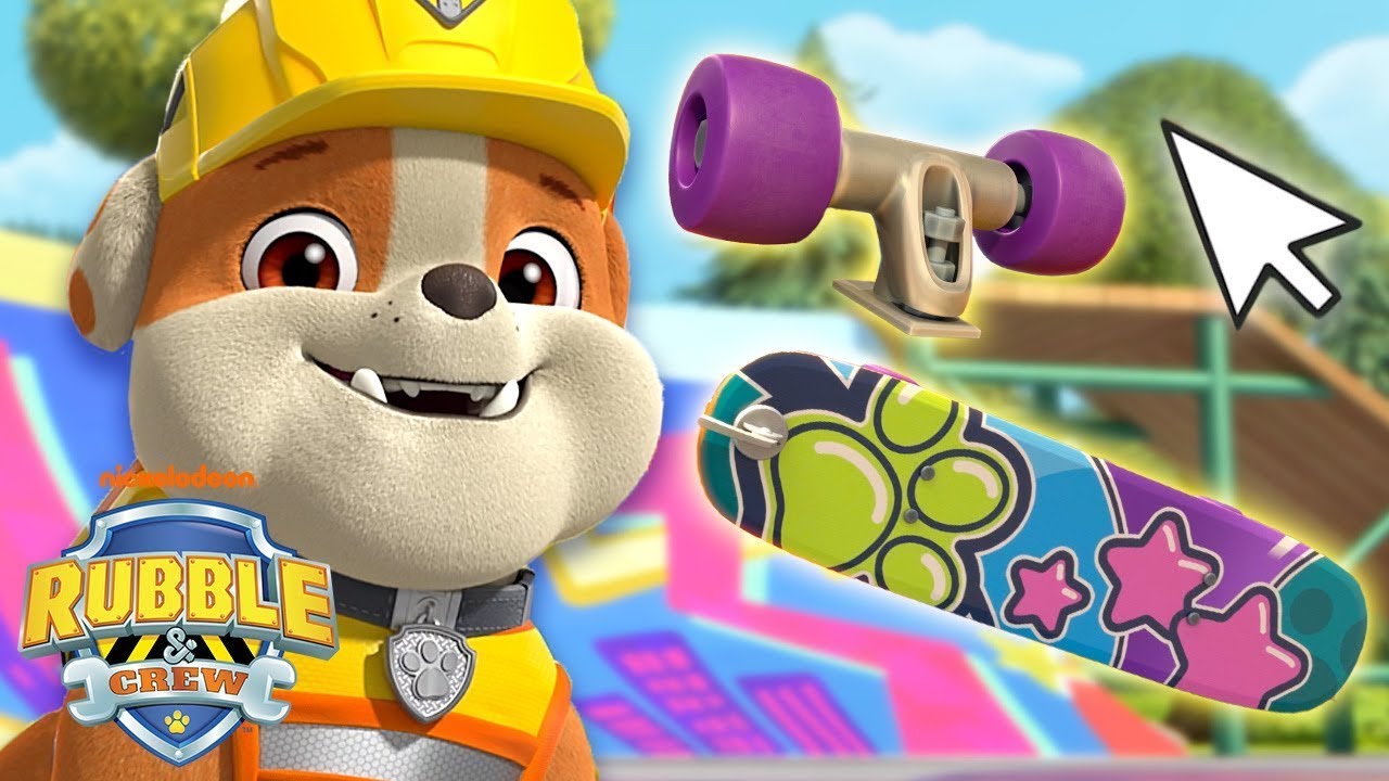 Rubble Builds a Skateboard! 🛹 w/ Charger | Rubble's Renovations #4 Games For Kids | Rubble & Crew