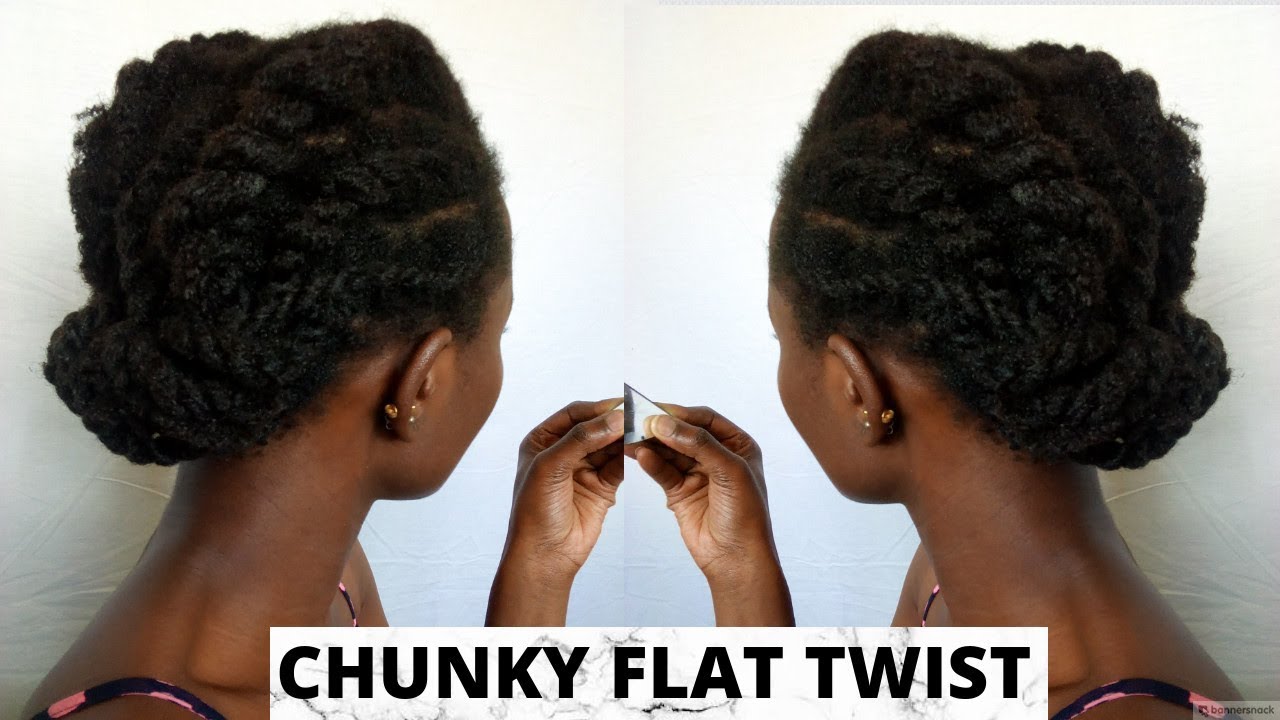 CHUNKY FLAT TWIST PROTECTIVE STYLE ON 4C NATURAL HAIR
