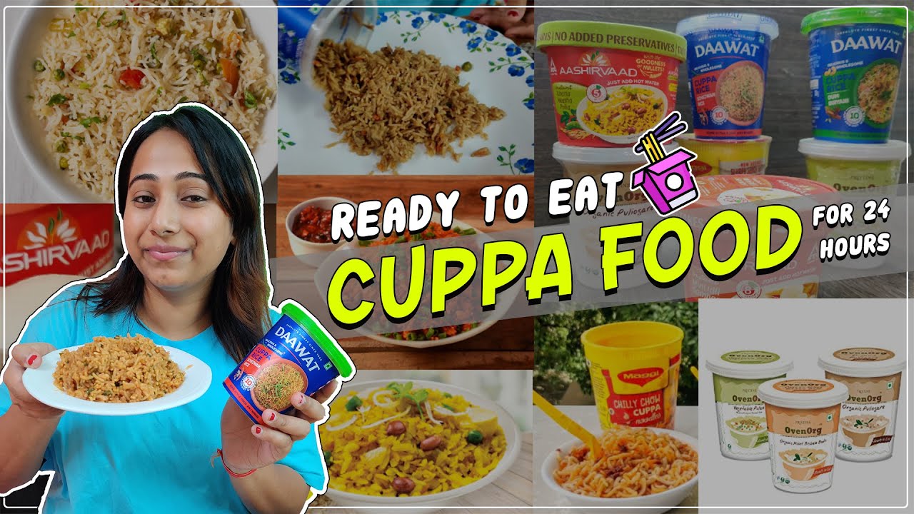 Eating only 𝐑𝐞𝐚𝐝𝐲 𝐭𝐨 𝐞𝐚𝐭 *𝐂𝐔𝐏 𝐅𝐎𝐎𝐃* for 24 Hours | Food Challenge