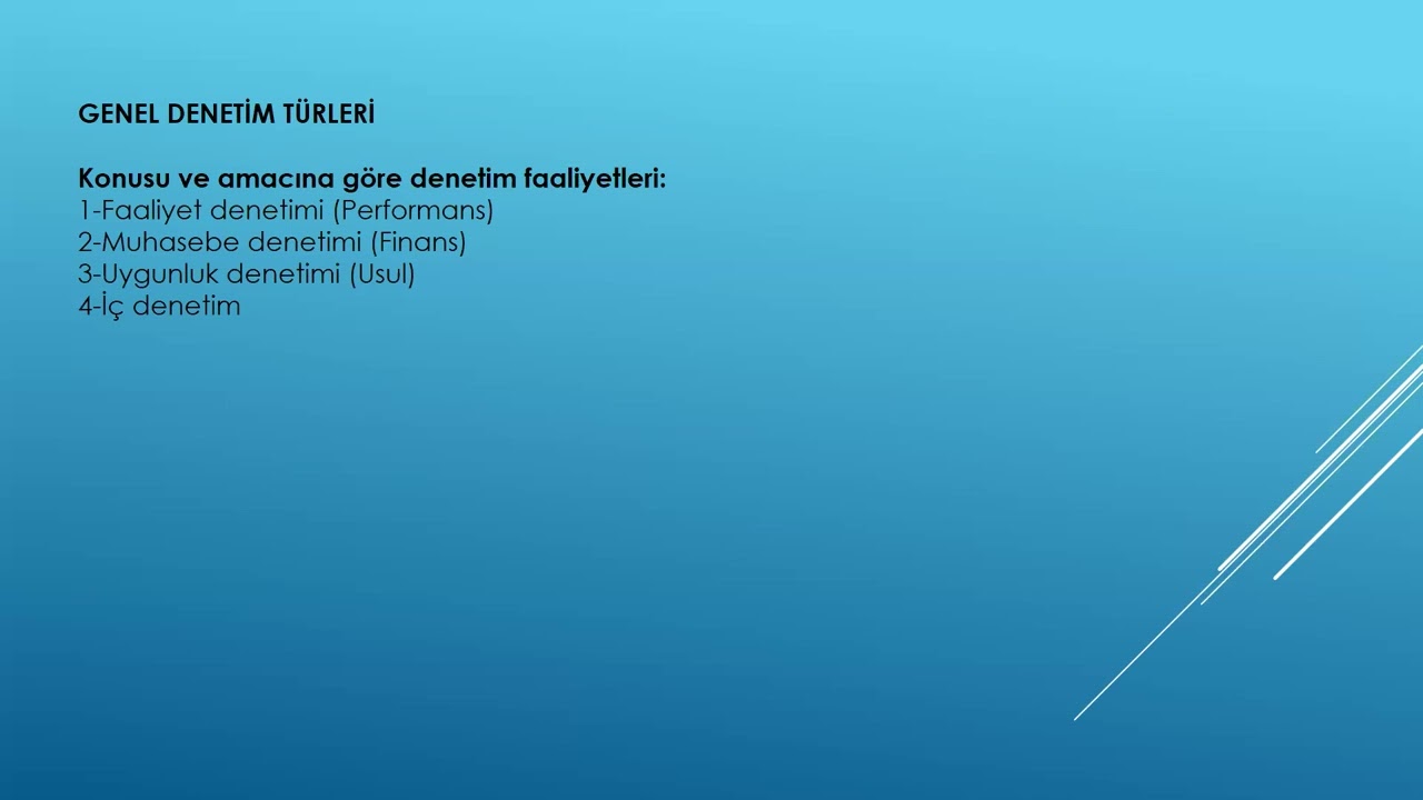 1-Muhasebe Denetimi Giriş