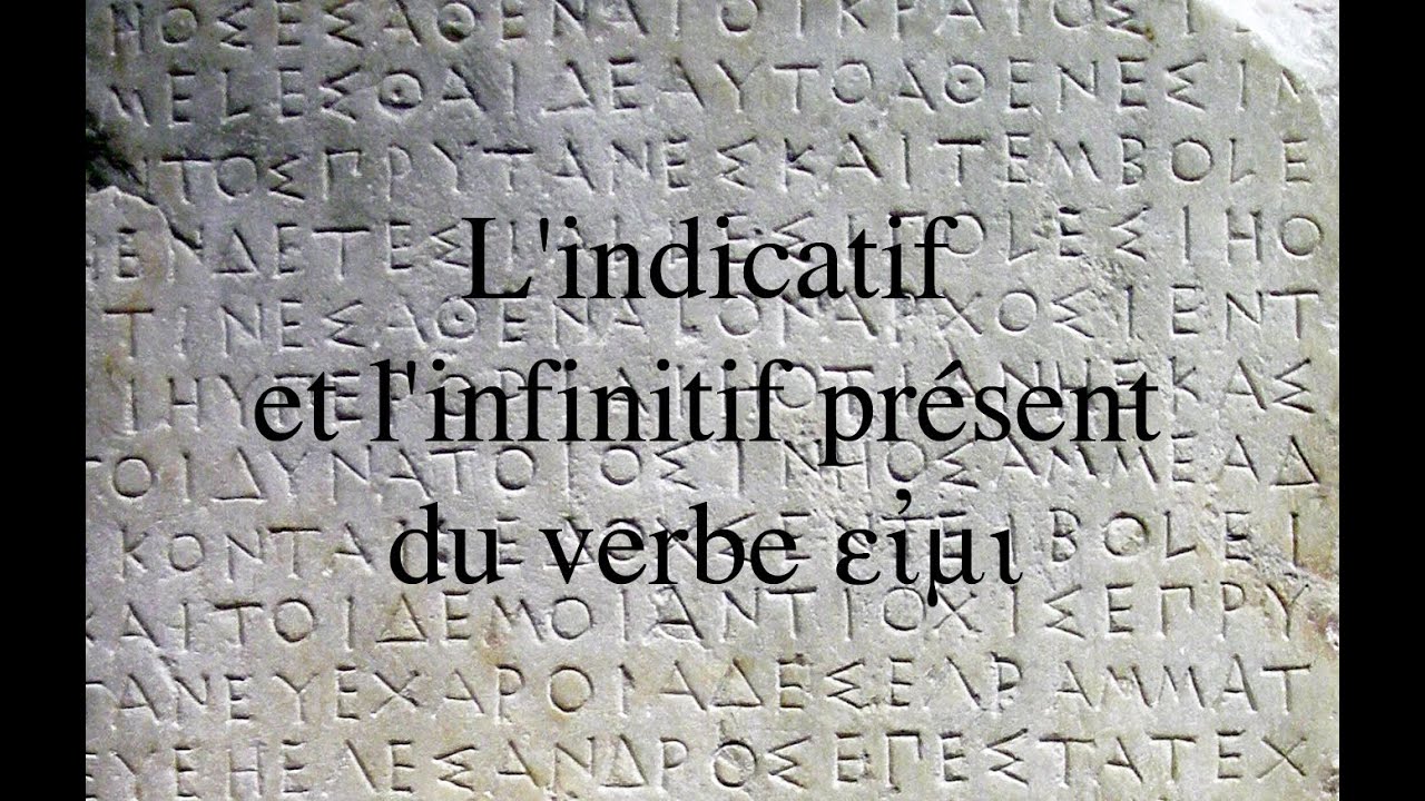 L'indicatif et l'infinitif présent du verbe Eimi